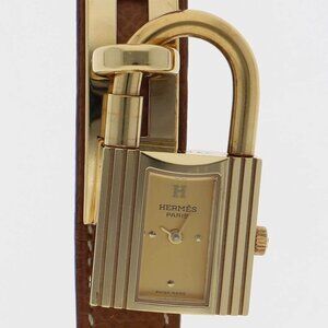 HERMES Watches KE1.210 Gold Plated/leather Quartz